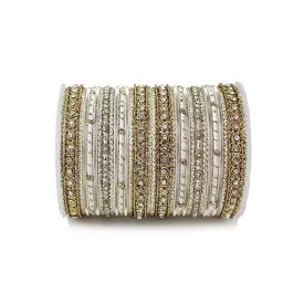 Thread Bangle Set, Stone & Silk Threads Bridal Bangle Set for Women