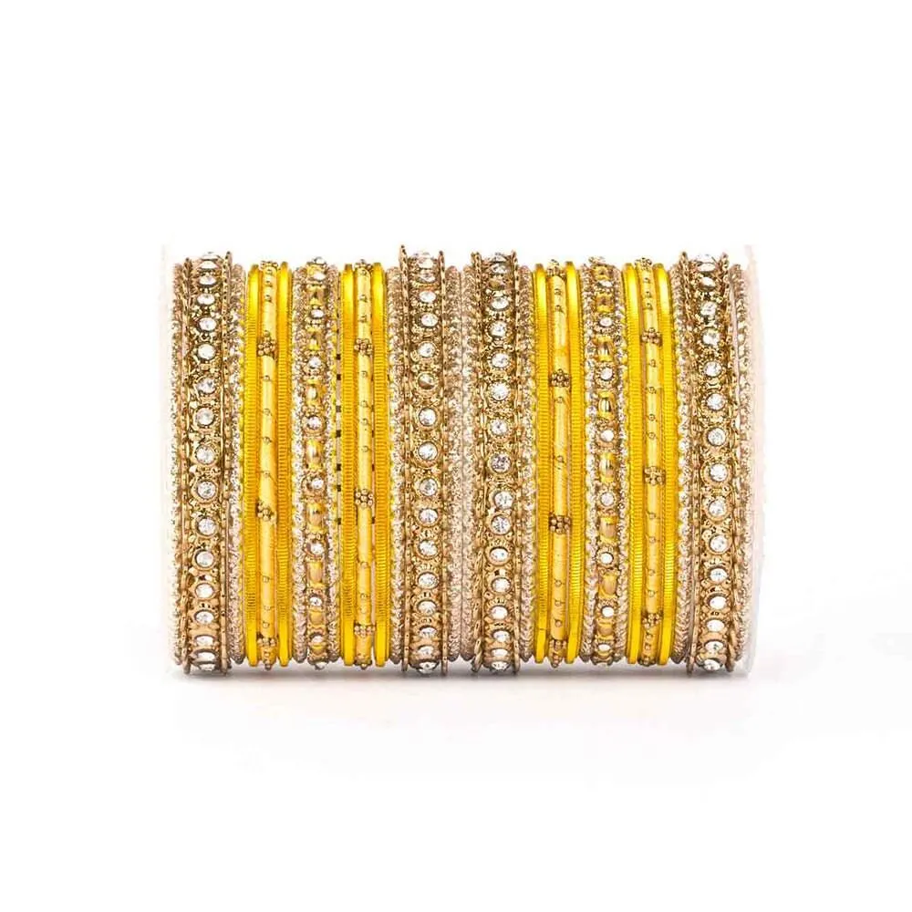 Thread Bangle Set, Stone & Silk Threads Bridal Bangle Set for Women