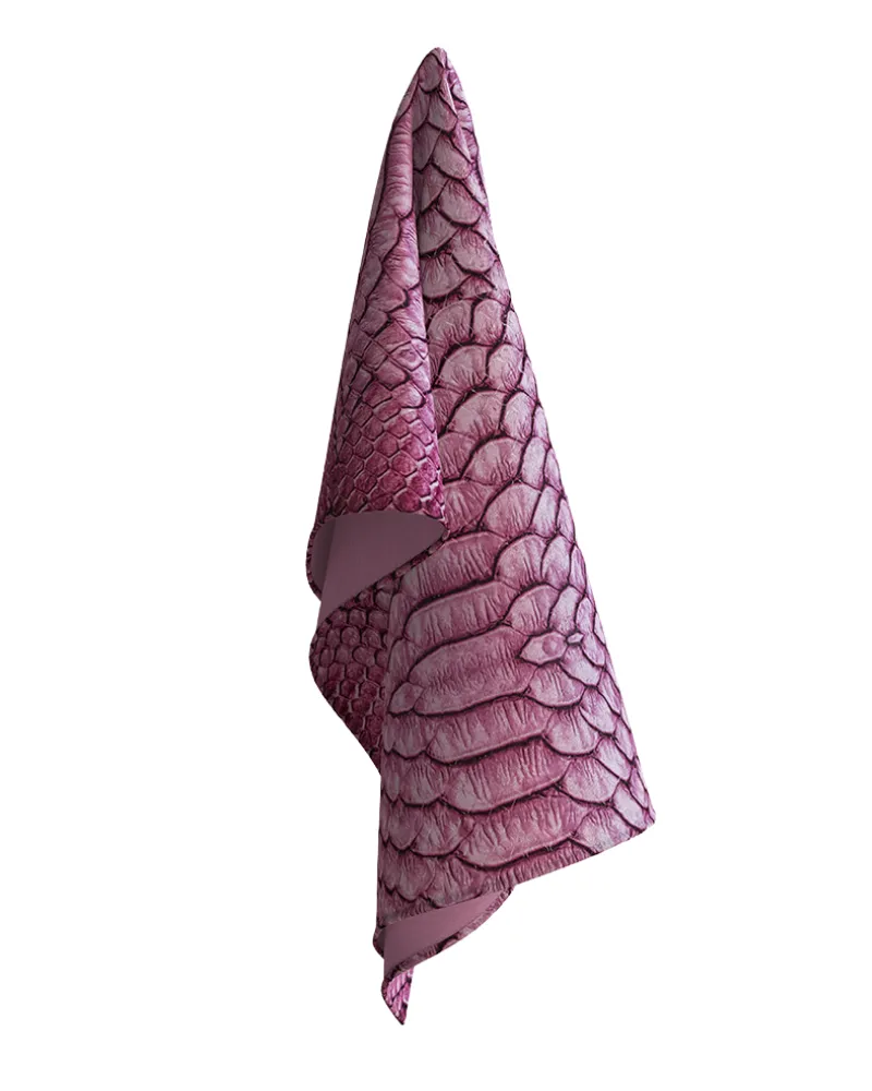 Tie Ur Knot Berry Snakeskin Print Square