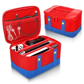 Vadaxx Cute Switch Carry Case for Nintendo Switch/2/Lite/OLED, Portable Soft Shell Waterproof Protective Storage Travel Carrying Case Messenger Bag Oxford for NS SD Console Dock JoyCons Accessories