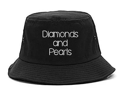 Very Nice Diamonds and Pearls Black Bucket Hat