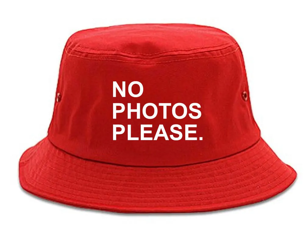 Very Nice No Photoes Please Blogger Bucket Hat Red