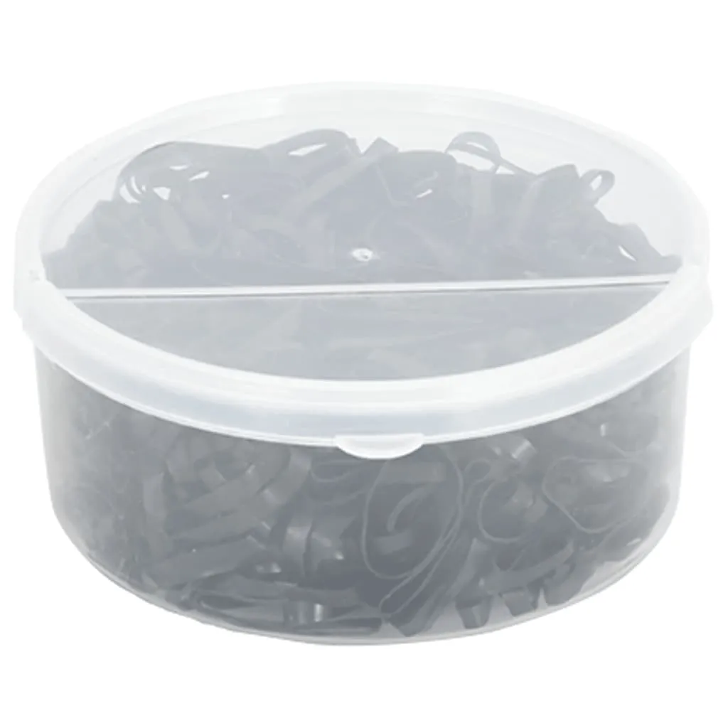 vidaXL Braiding Bands for Horse 500 pcs Black Silicone
