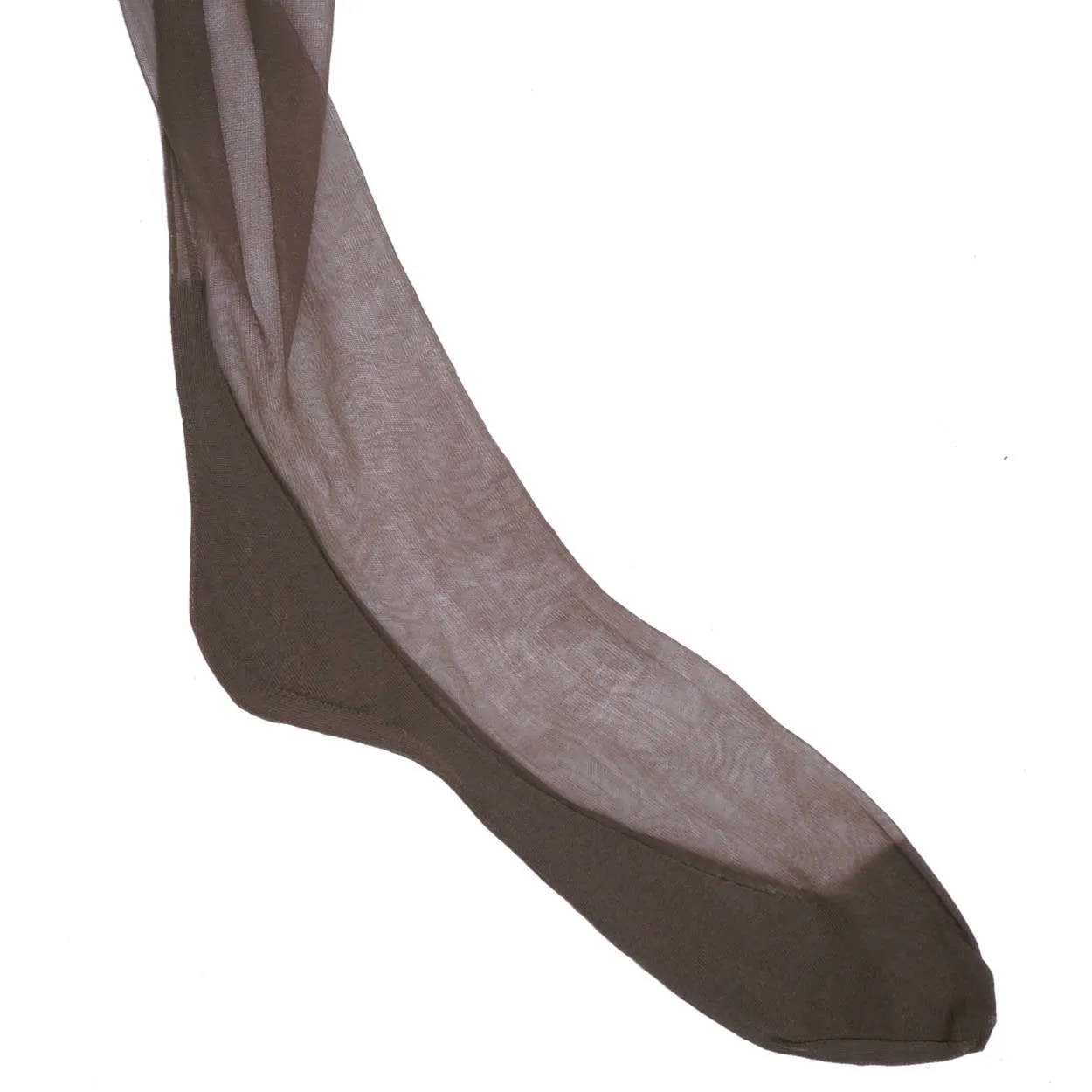 Vintage 1940s Taupe Nylon Stockings Seamed Cuban Heel Gotham Gold Stripe 9.5x34