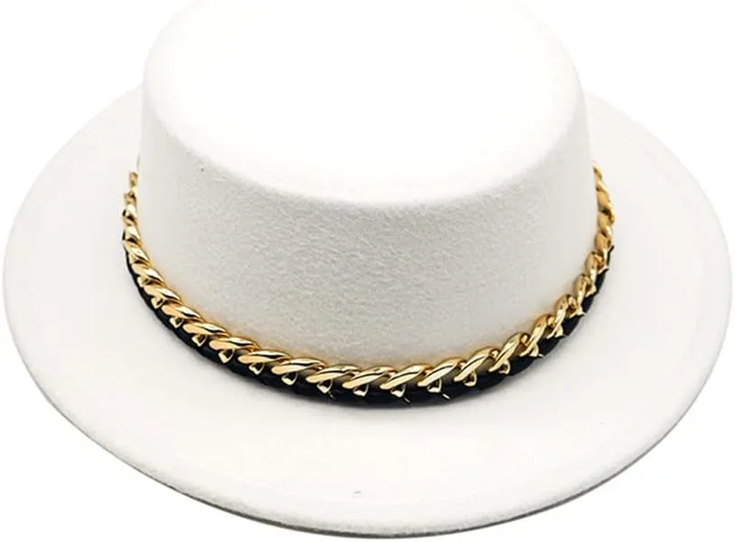 Winter Autumn Women Men Ladies Fedoras Top Hat Jazz Caps European American Round Caps Flat Top Hats