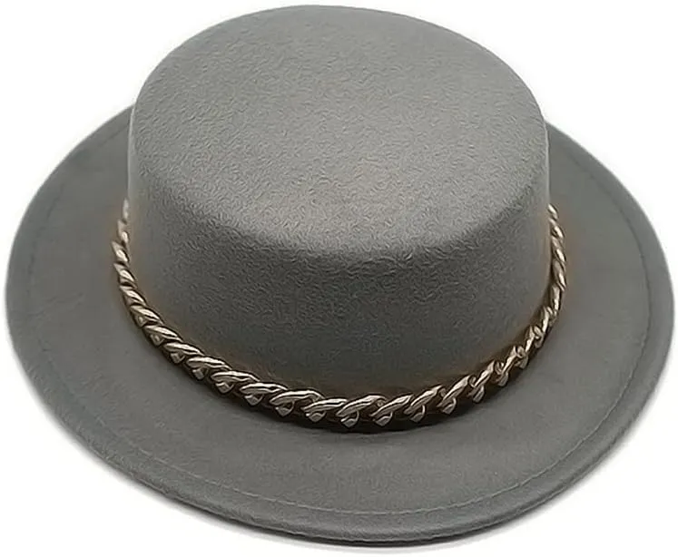 Winter Autumn Women Men Ladies Fedoras Top Hat Jazz Caps European American Round Caps Flat Top Hats