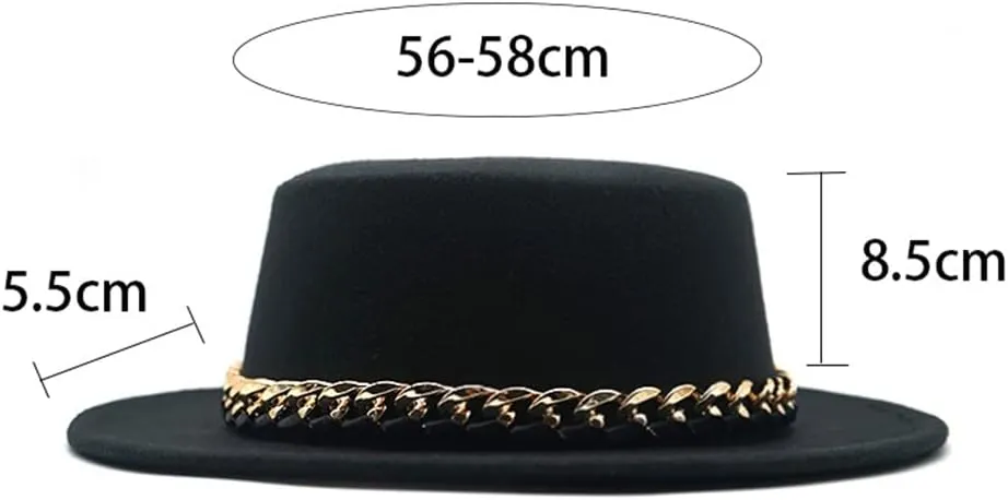Winter Autumn Women Men Ladies Fedoras Top Hat Jazz Caps European American Round Caps Flat Top Hats