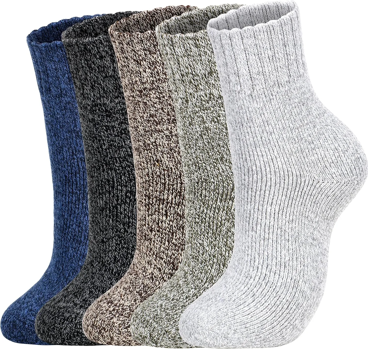Wool Socks for Women - Womens Wool Socks Winter Sock for men Warm Thick Knit Soft Vintage Casual Crew Sock