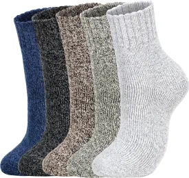Wool Socks for Women - Womens Wool Socks Winter Sock for men Warm Thick Knit Soft Vintage Casual Crew Sock