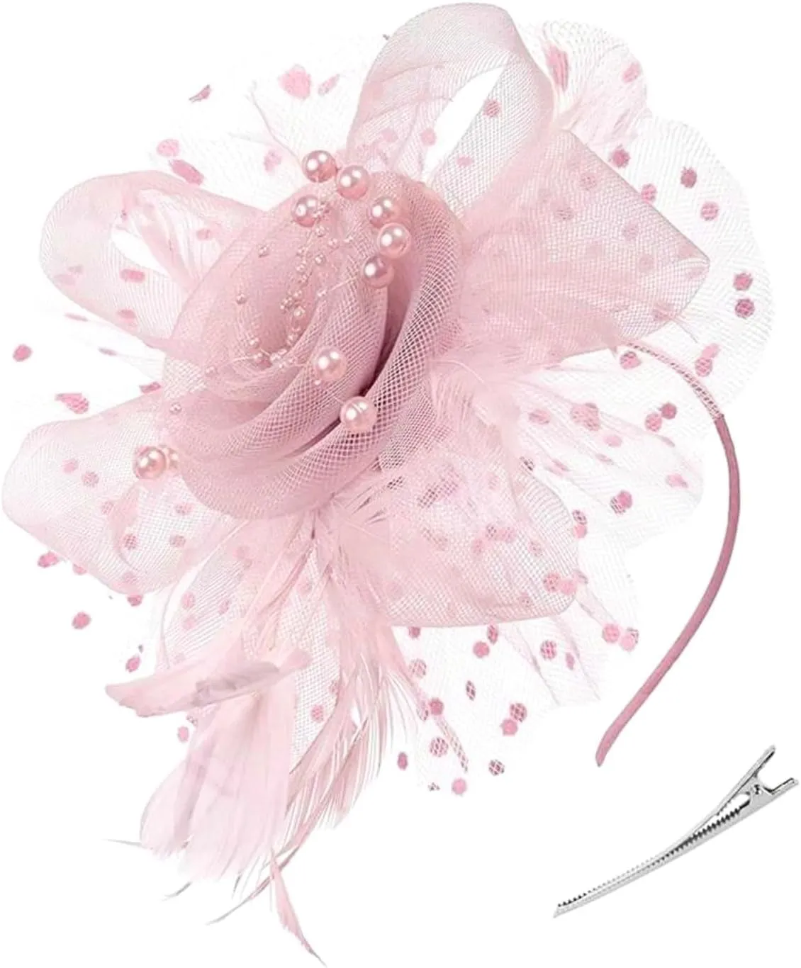 WOVOWOVO Women's Fascinators Hats Fascinators for Women Tea Party Cocktail Wedding Headwear Headband for Women Girls