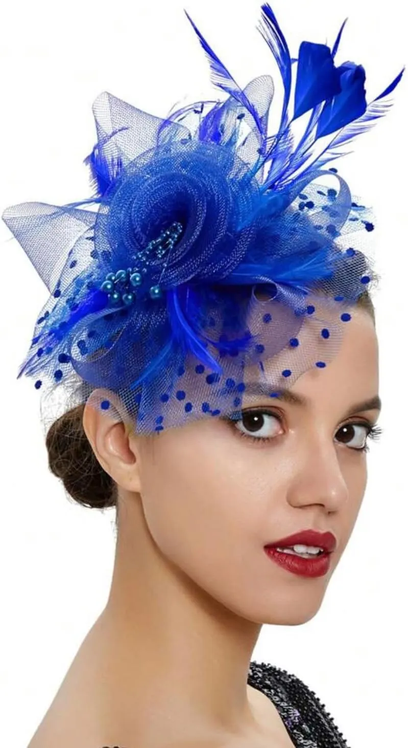 WOVOWOVO Women's Fascinators Hats Fascinators for Women Tea Party Cocktail Wedding Headwear Headband for Women Girls